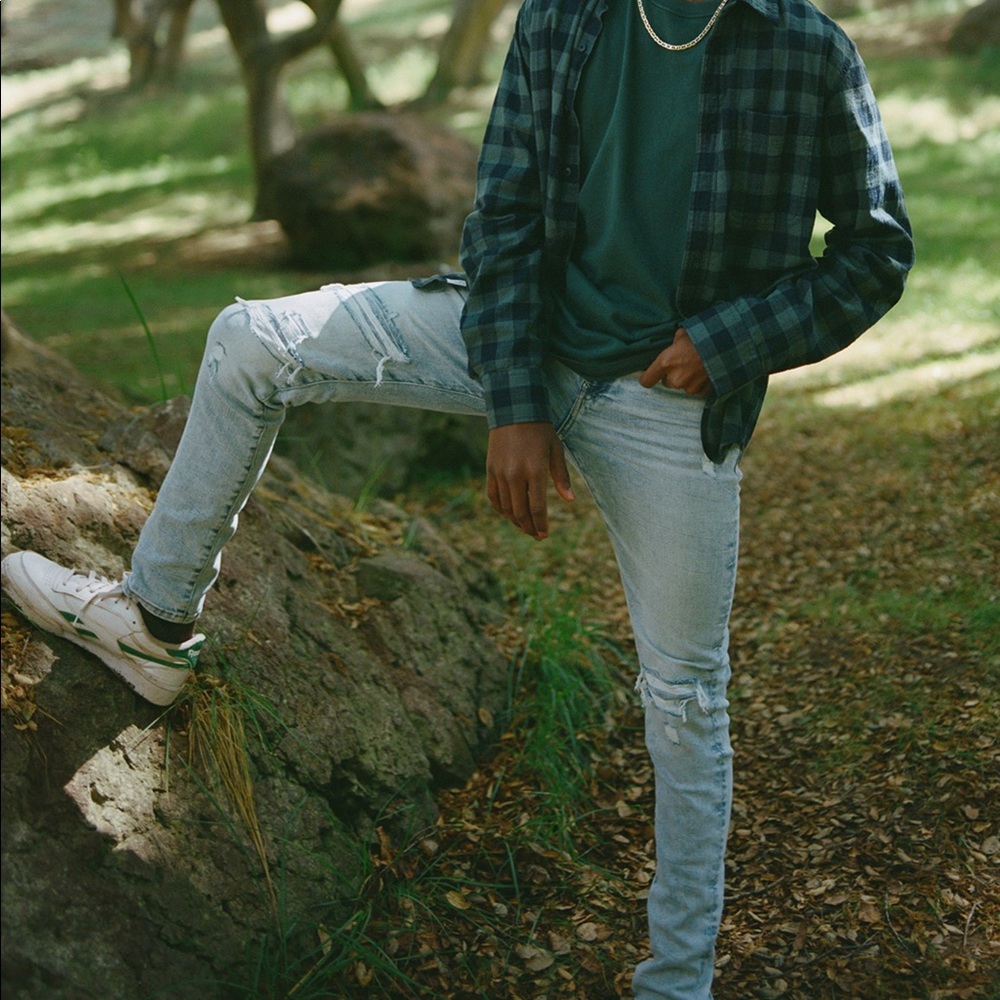 American Eagle Patched Skinny Jeans